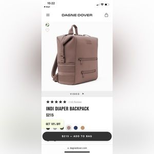 Dagne Dover Indi Diaper Bag Sz Large